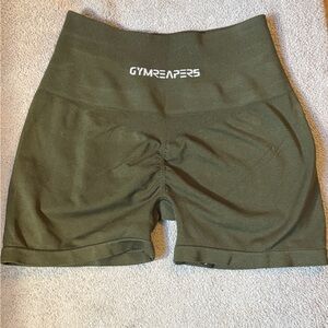 Gymreapers Women's Athletic Olive Shorts